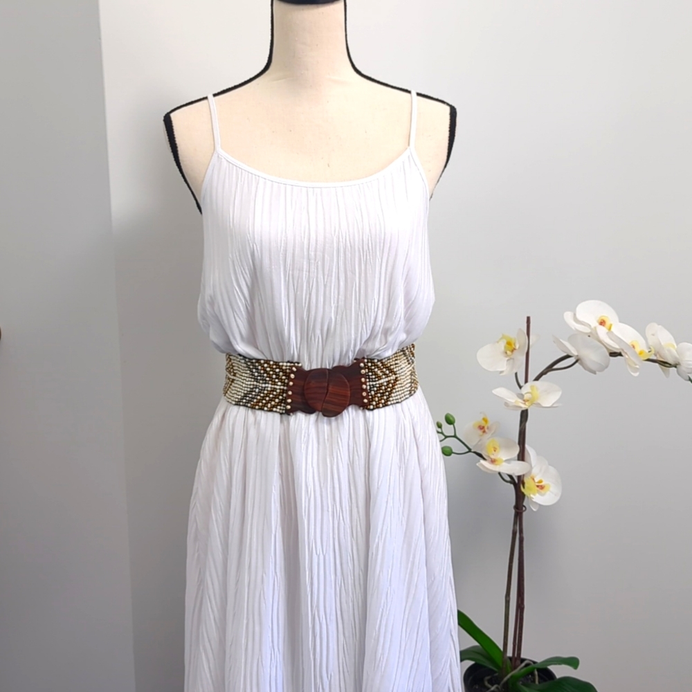 ✨2X HP✨ Boho Tribal Arrow Elastic Stretchy Beaded Belt w/Wooden Hook Buckle - Picture 2 of 8